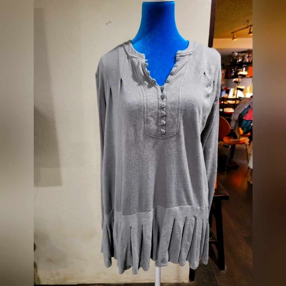 Free People  gray minidress/ tunic sz S